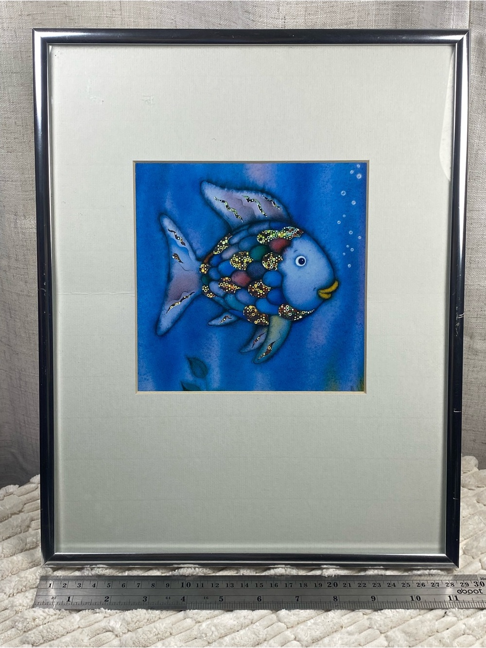 Vintage 90’s “Rainbow Fish” Framed Art Prints Set of 2 Marcus Pfister Nostalgic